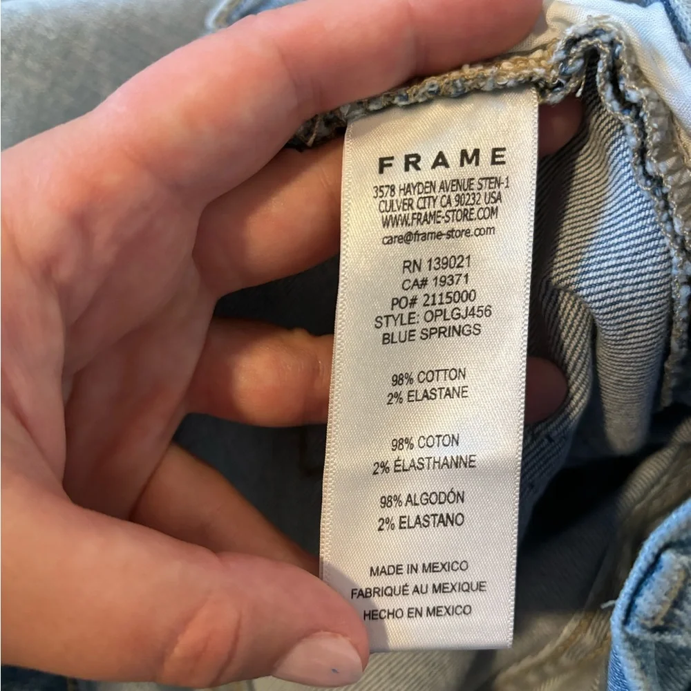 Frame Denim Light Wash straight Ankle Jeans size 25 - Picture 6 of 6